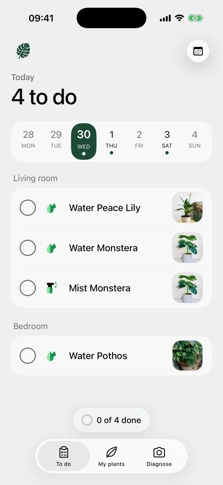 Plant Rescue on mobile, screen 2